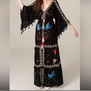 NWT Free People Fillyboo Embroidered Dress Size S